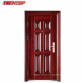 TPS-063 Elegant Metal Steel Doors Wood Finish for Home